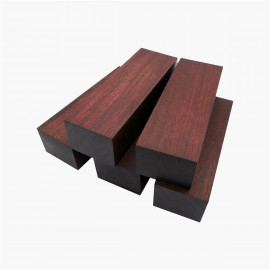 Stabilized amaranth wood blocks