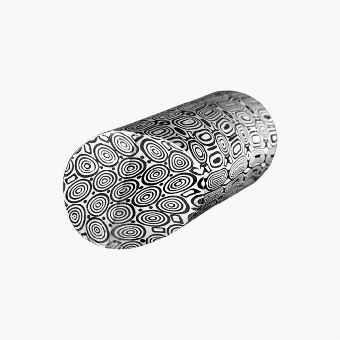 Round austenitic stainless Damascus - Damasteel® DS95X - Fenja