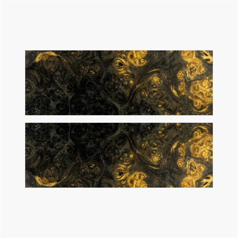 Stabilized amboyna tree burr scales - Black