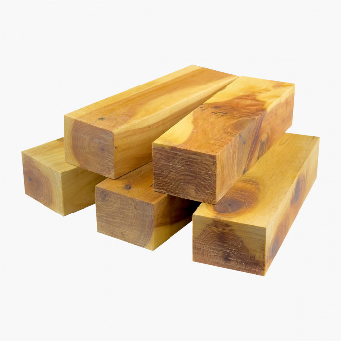 Wood blocks of juniper - natural cade