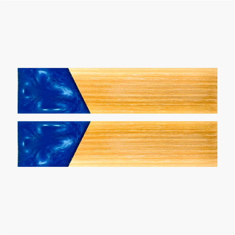 Hybrid wood blisters - Stabilized Ash - Blue resin mitre