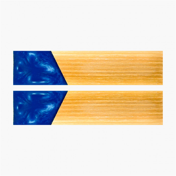 Hybrid wood blisters - Stabilized Ash - Blue resin mitre