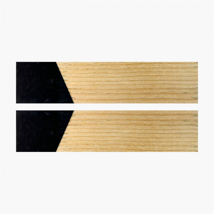 Hybride Holzblister - Stabilisierte Asche - Schwarzes Harz mitre