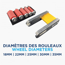 Rubber roller set for cutlery backstand