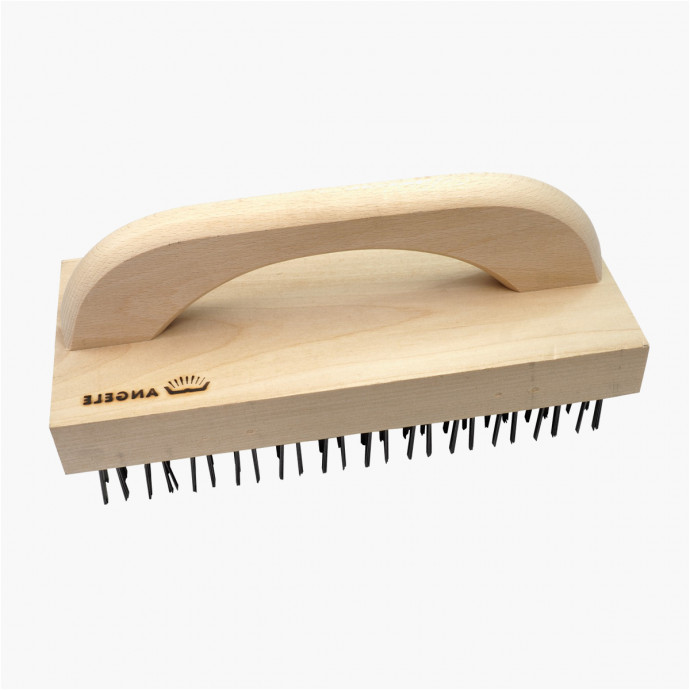 Holzbürste Flachstahldraht