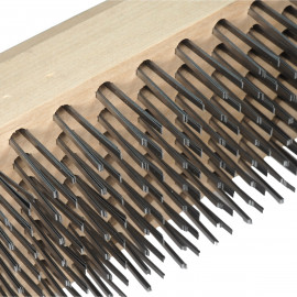 Holzbürste Flachstahldraht