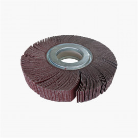 ABRASIVE FLAP WHEELS with corundum on flanges