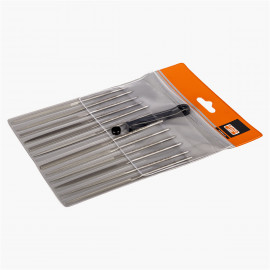 Set of 12 needle files Bahco bastard cut