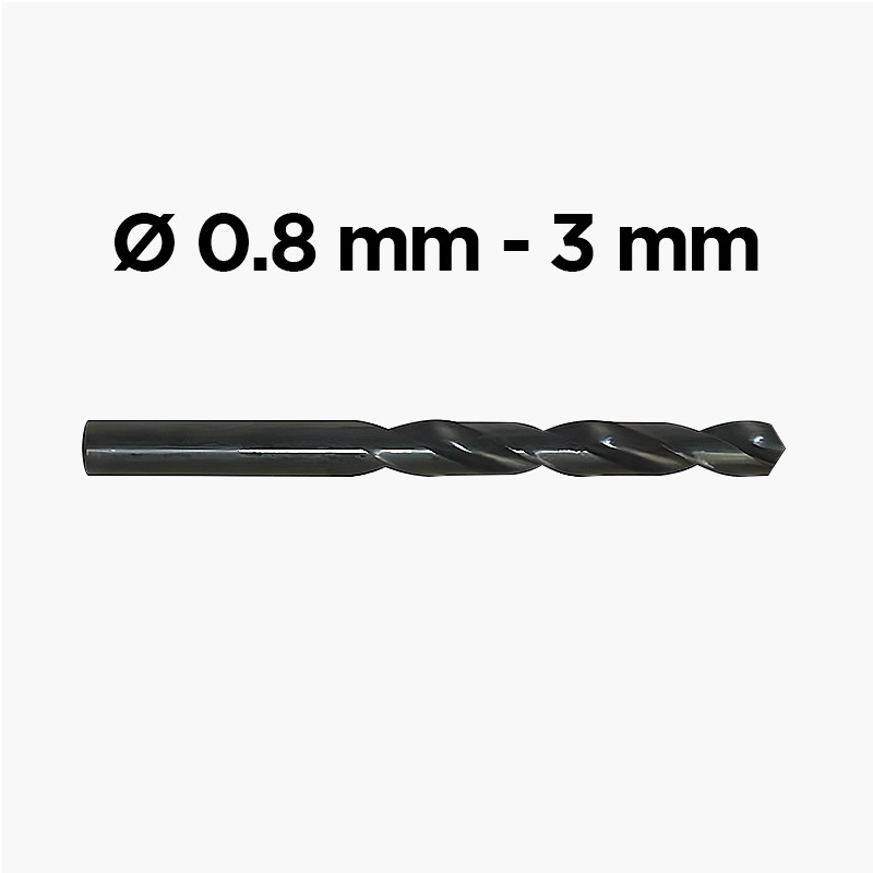 HSS 960 Drills quick steel Ø 0.8 to 3.0 mm.